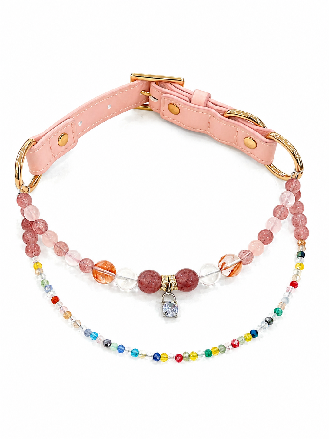 KINLUME Strawberry Aura handmade pet collar product view