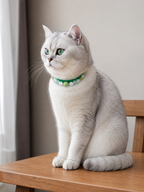 Pet wearing the KINLUME Forest Veil handmade natural crystal collar