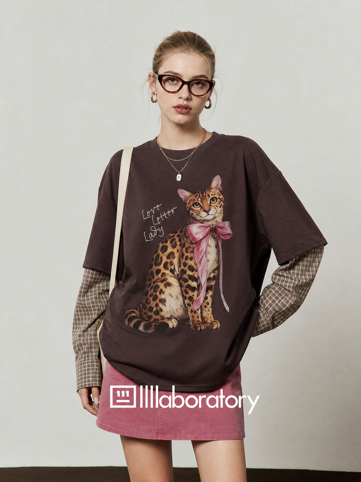 Leopard Cat Graphic Tee & Skirt — product image 4: A08