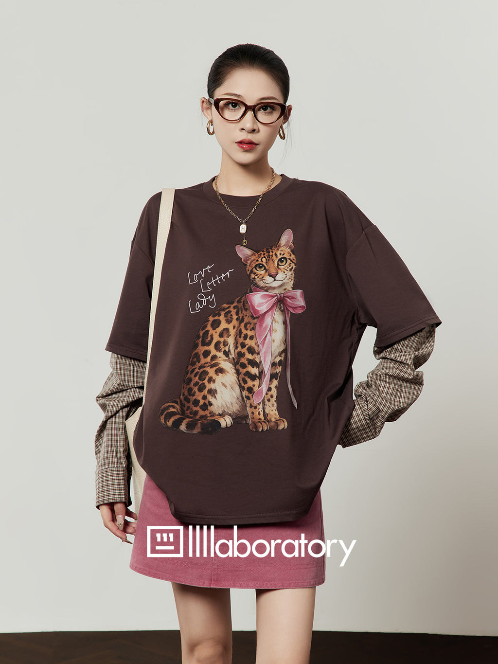 Leopard Cat Graphic Tee & Skirt — product image 5: 主图_04