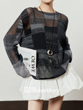 Color-Block Sheer Knit Cover-Up — product image 1: SKU 属性图_01