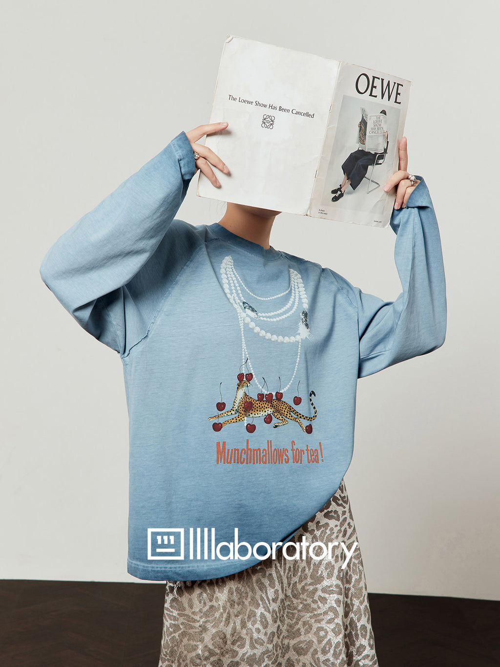 Pearl Leopard Blue Tee & Skirt — product image 6: 主图_04