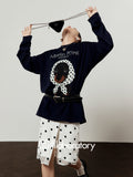 French Morning Navy Tee & Skirt — product image 1: 主图_01