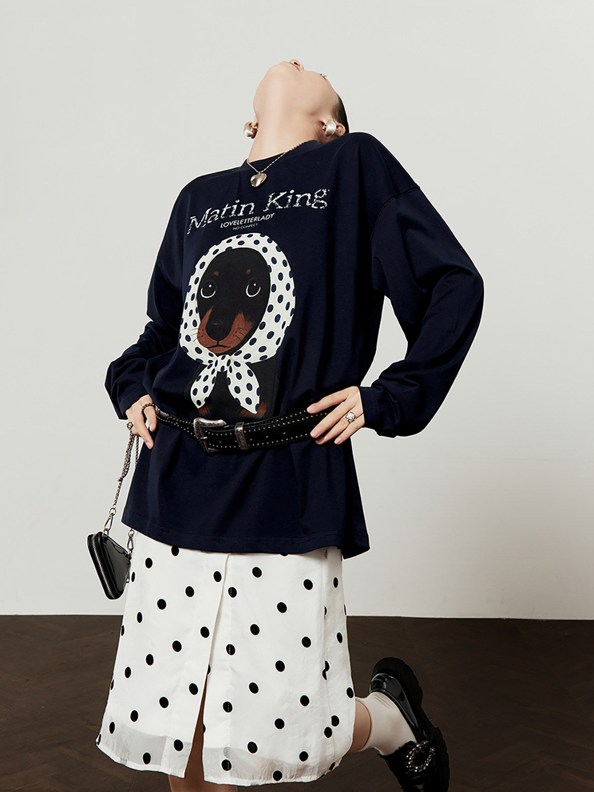 French Morning Navy Tee & Skirt — product image 2: 主图_02