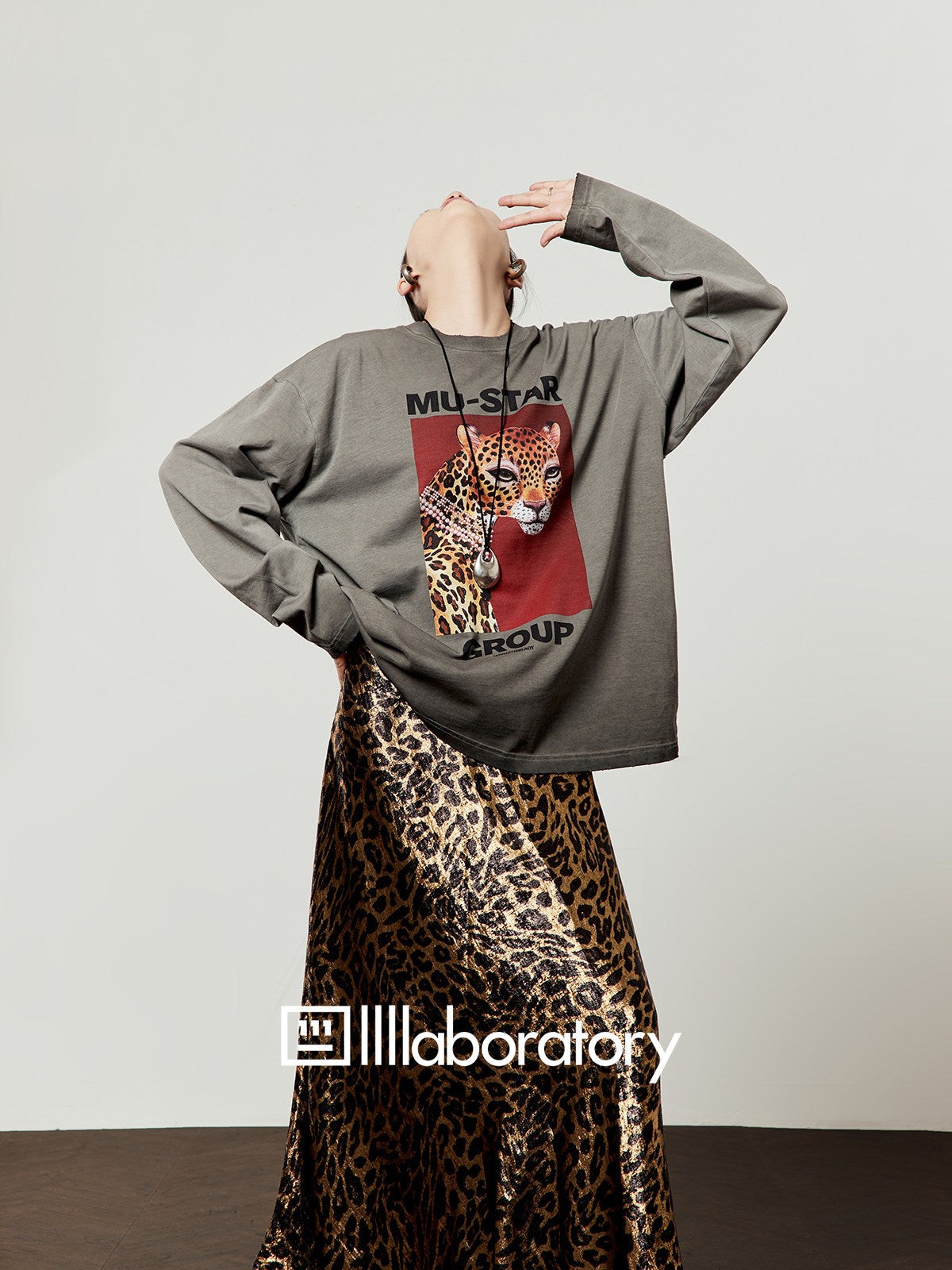 Gold Leopard A-Line Midi Skirt — product image 11: 描述图_16