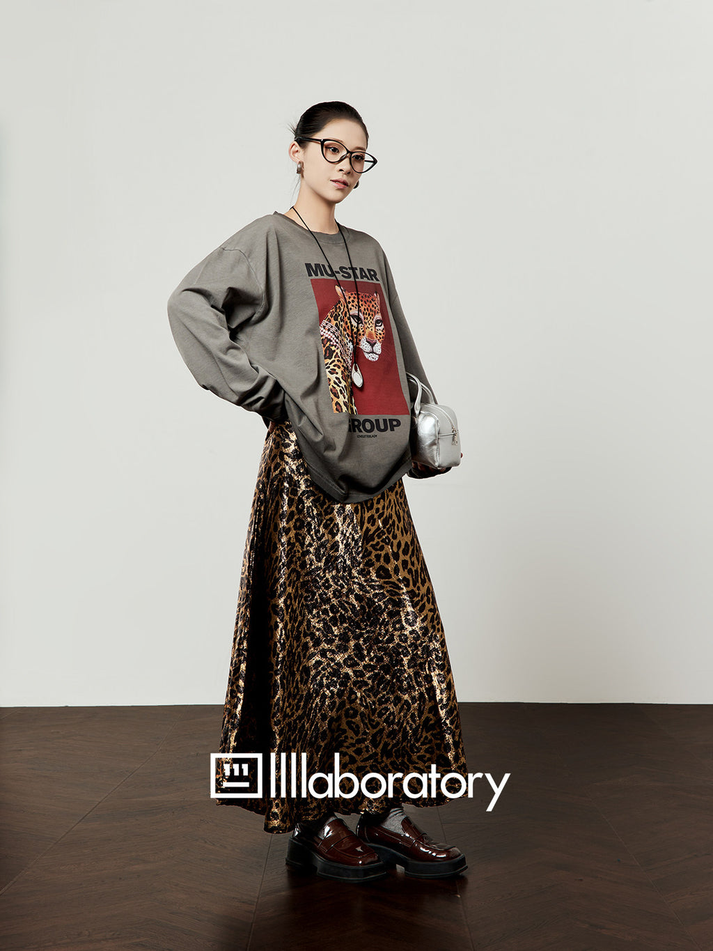 Gold Leopard A-Line Midi Skirt — product image 12: 描述图_18