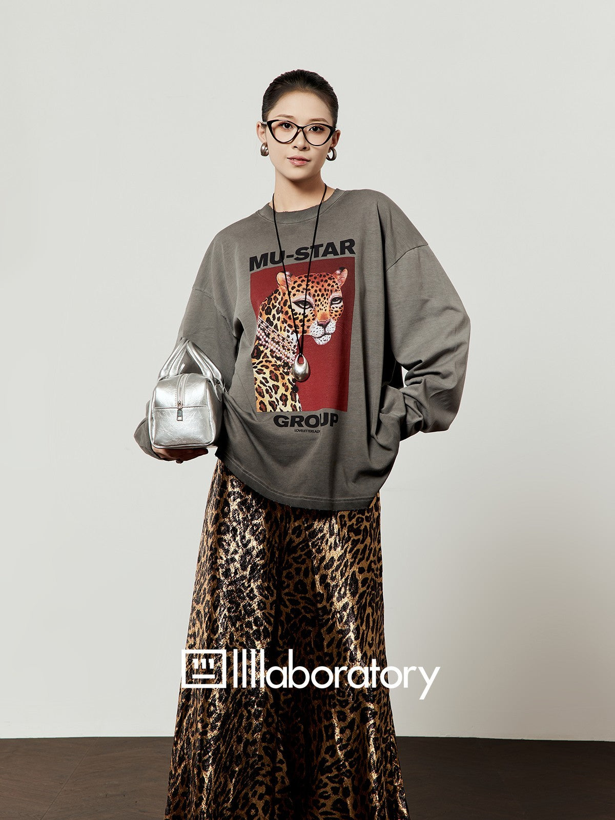 Diamond Leopard Heart Long-Sleeve Tee — product image 2: SKU 属性图_02