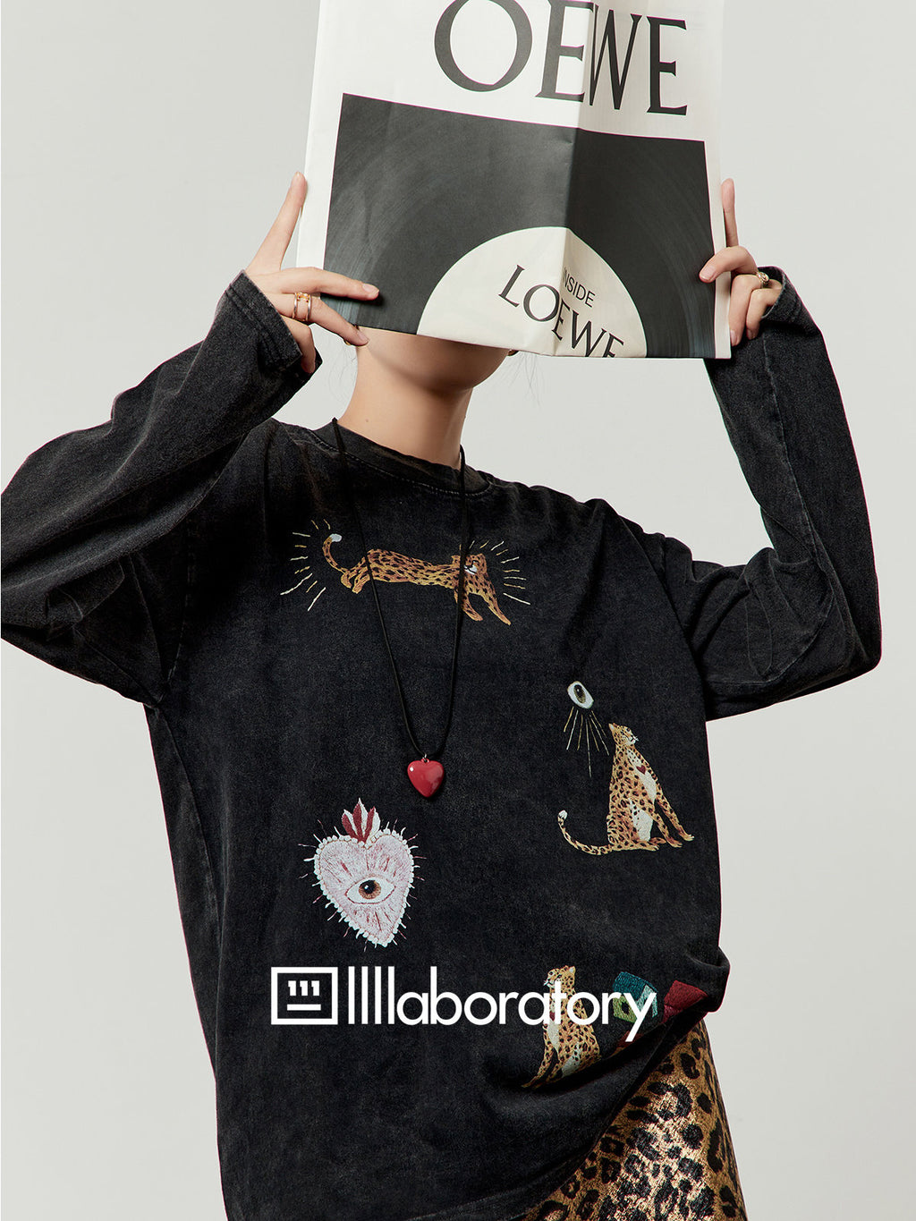 Leopard Garden Black Tee & Skirt — product image 7: 主图_04