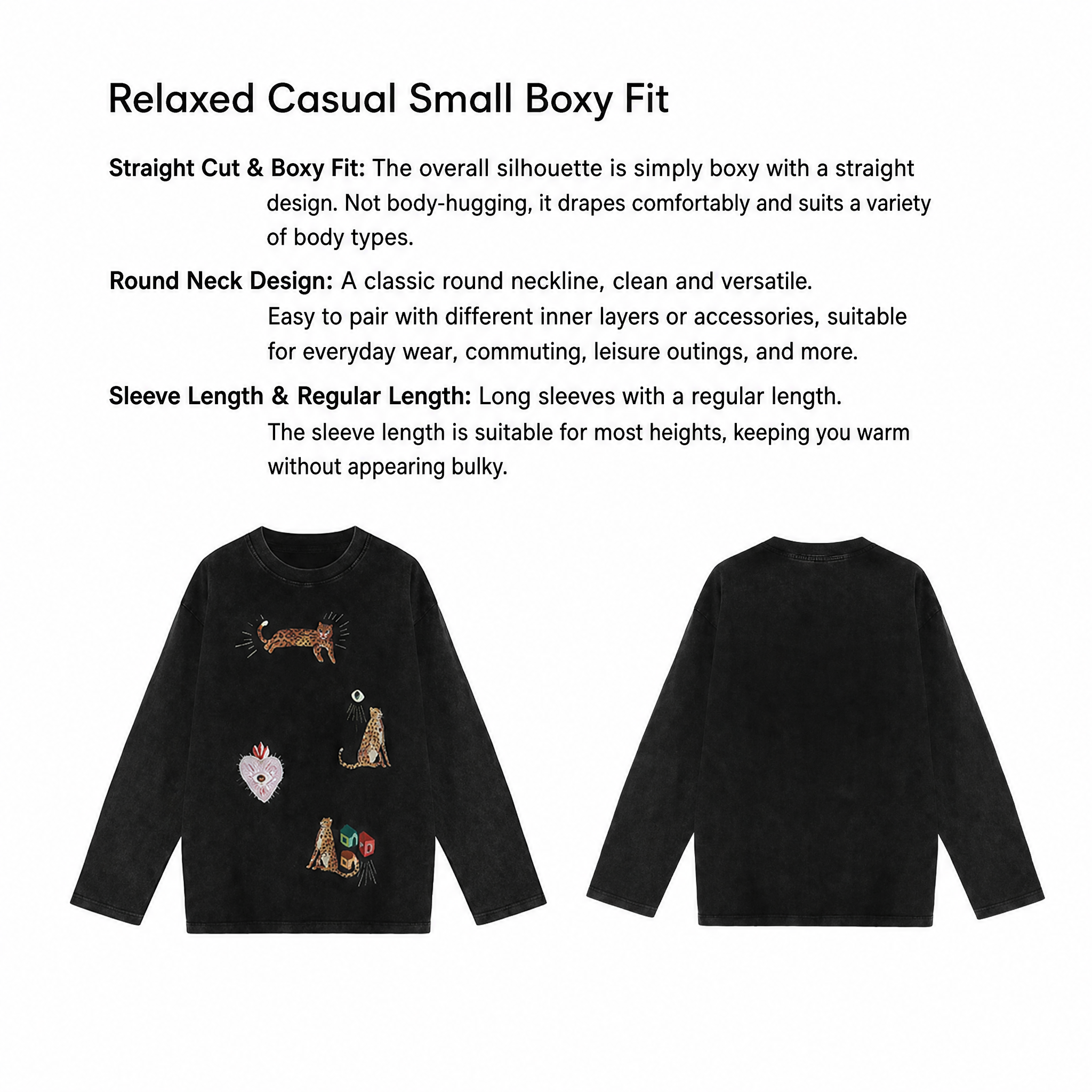 Leopard Garden Black Tee & Skirt — product image 12: A04