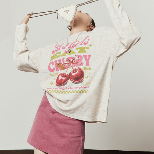 Cherry Pictorial Pink Tee & Skirt — product image 1: SKU 属性图_01