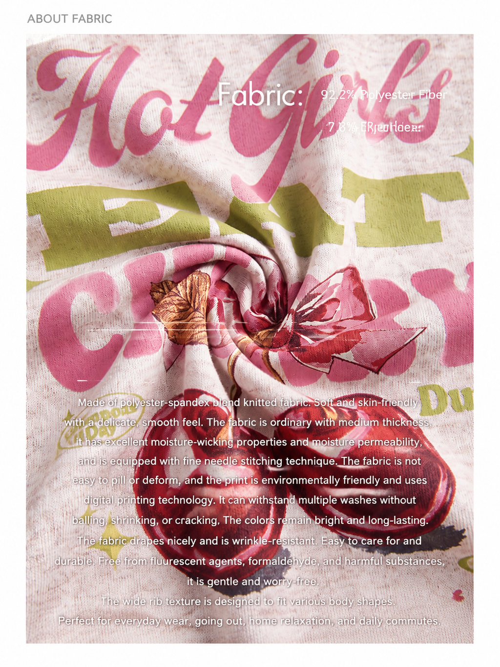 Cherry Pictorial Pink Tee & Skirt — product image 11: A02