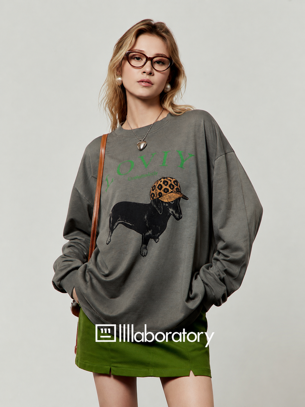 Hooded Pup Gray Tee & Skirt — product image 7: A03