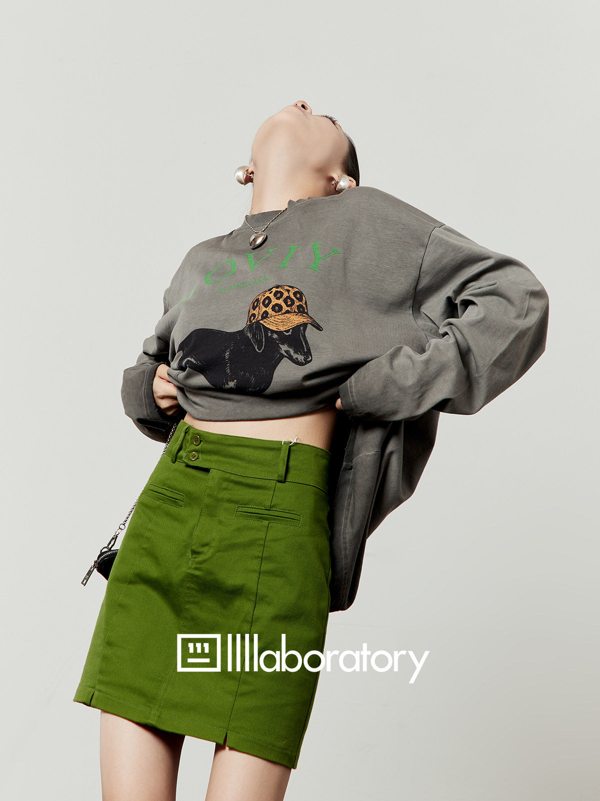 Hooded Pup Gray Tee & Skirt — product image 11: 描述图_18