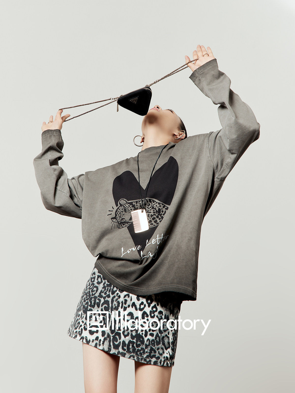 Leopard Love Heart Tee & Skirt — product image 2: 主图_02