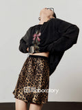 Leopard Butterfly Black Tee — product image 1: 主图_01